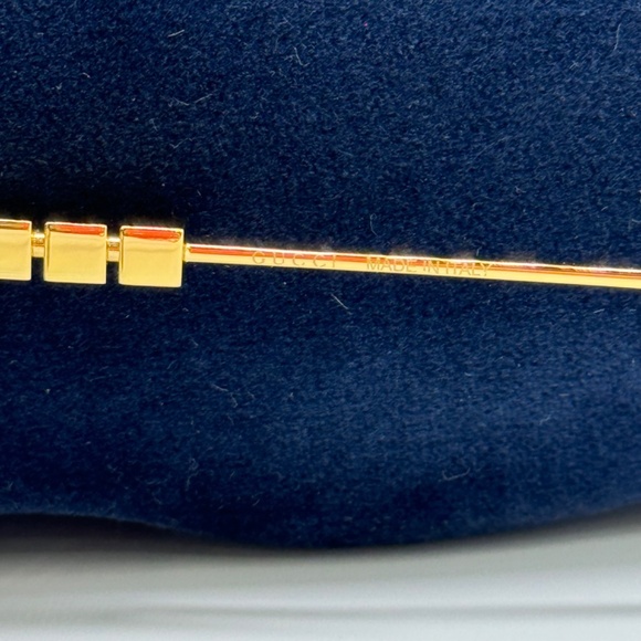 NEW GG1435SA 001 GUCCI GOLD GREY GEOMETRIC WOMEN GUCCI SUNGLASSES - Picture 11 of 13